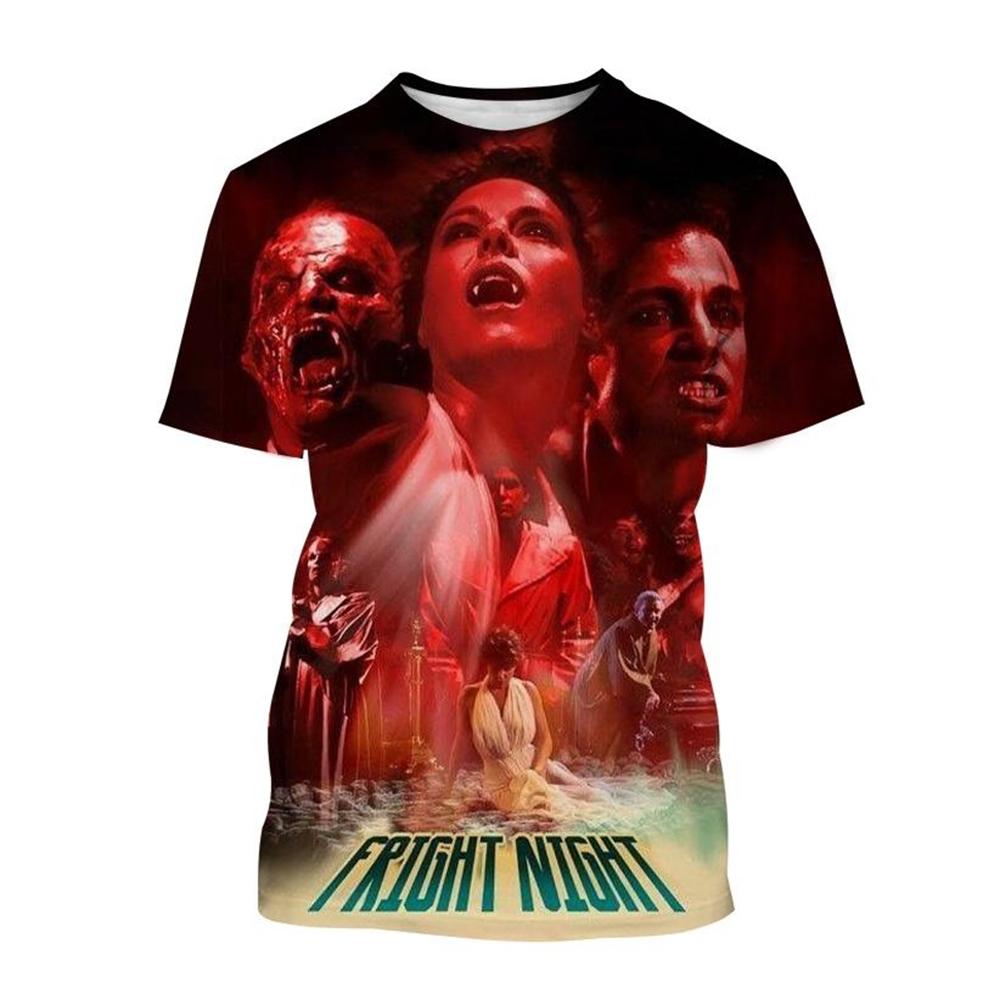 3D Printed T-Shirts for Men and Women, New Horror Movies, Vampires, Zombies, Ghosts, Halloween Fashion