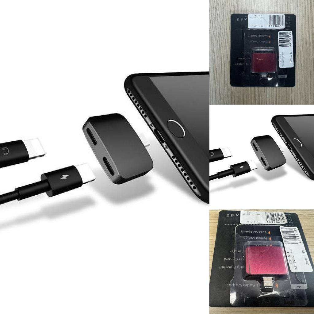 Apple Lighting To Usb Headphone Adapter With Dual Function For Iphone Audio And Charging