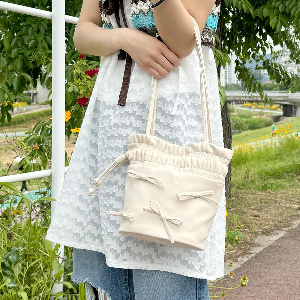 BRBAG BR_XD0806 Ribbon Drawstring Shoulder Bag