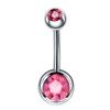 Anello Ombelico a Forma di Cuore Ornamento Goccia d'Acqua 14G Bilanciere Piercing Ombelico Pendente Belly Nombril Piercing Gioielli Donna