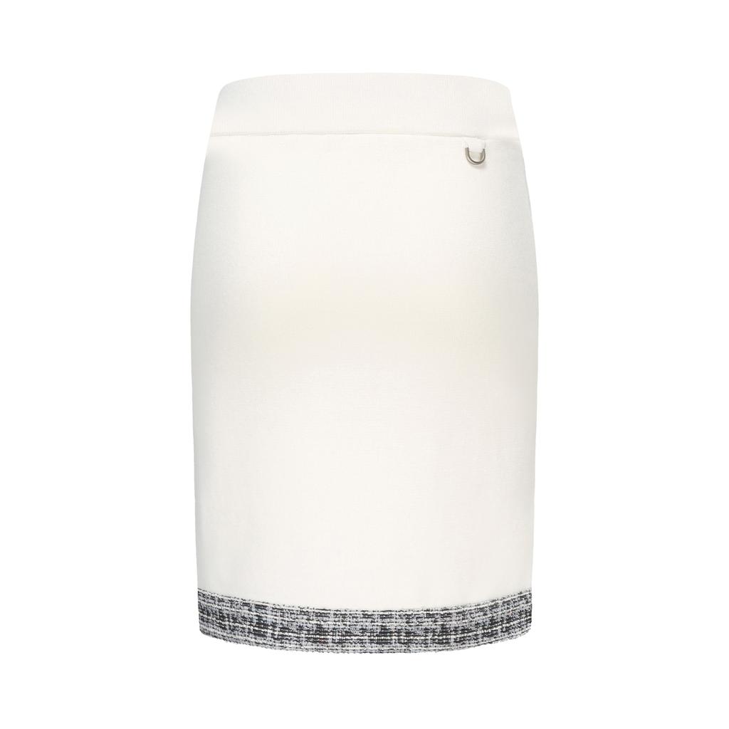 I Parka Tweed H-Line Knit Skirt (White)