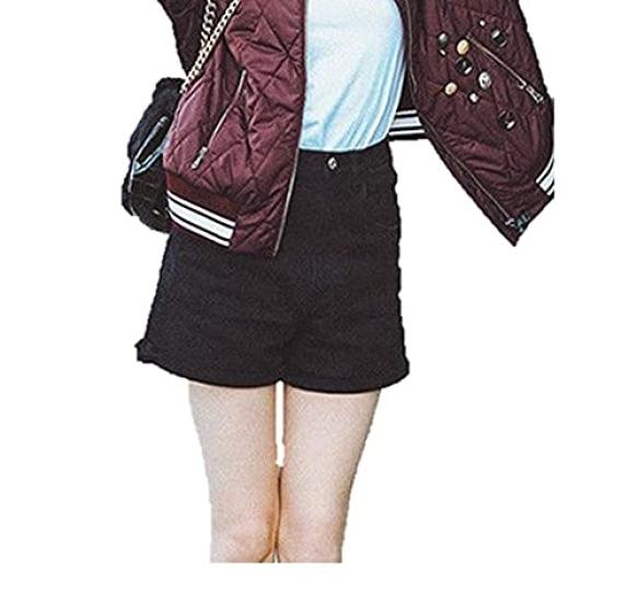 

Rodrymiche Деним Черный Летний Деним Свободные Корейские Мини Деним Деним Корейский XXL Шорты, С отворотами, Удлиняющий ноги силуэт, Универсальный, Черный, Брюки, чёрный