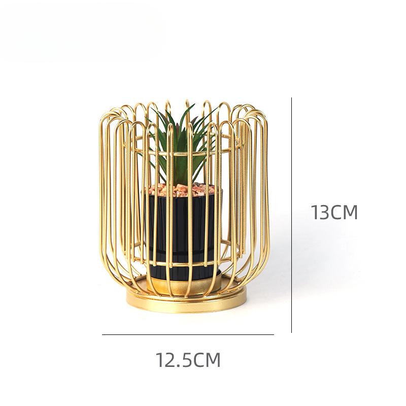 Iron Handicrafts Nordic Creative Luxury Simulation Plant Ornaments Flower Pots Desktop Potted Plants Home Decoration Ornaments