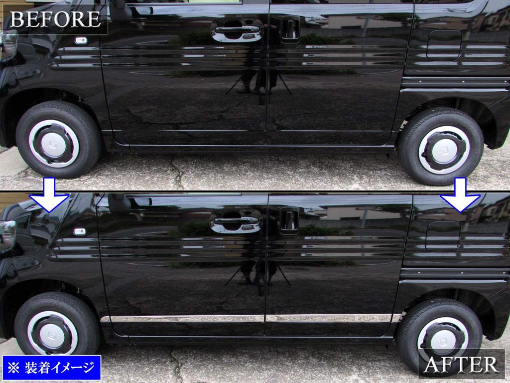 BRIGHTZ JJ1 JJ2 Super Mirror Finish Stainless Steel Plated Side Door Moulding 8PC JJ J1 J2 1 2 N VAN N Van Van N Van N MA23841 N-VAN [SID-MOL-098]