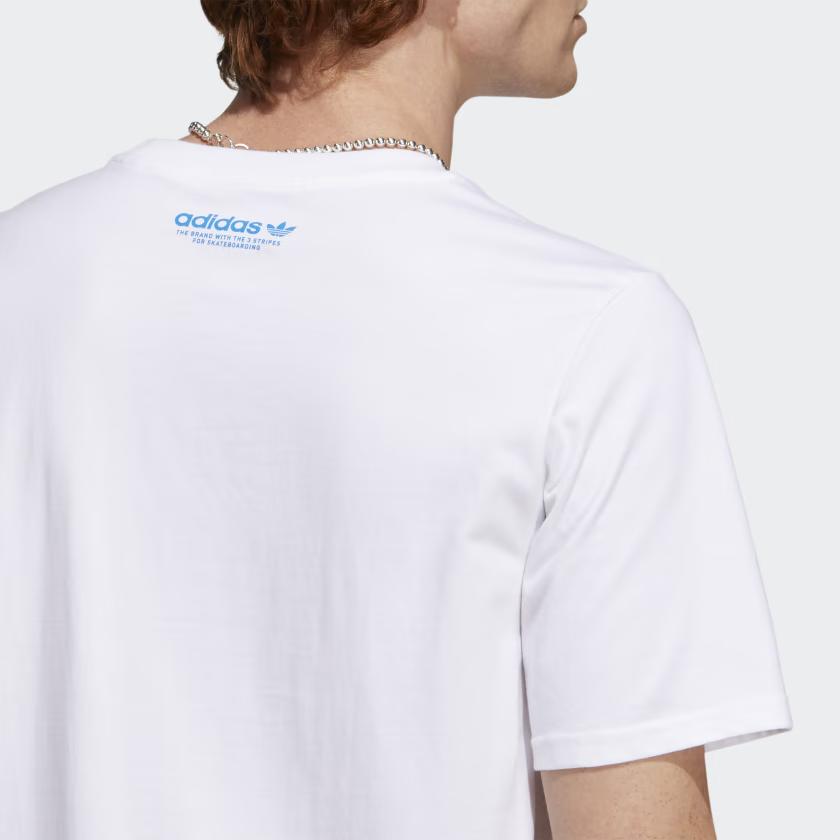 Adidas Originals Printed Metropolitan World Pips Short Sleeve T-Shirt Men Tops White HM9360