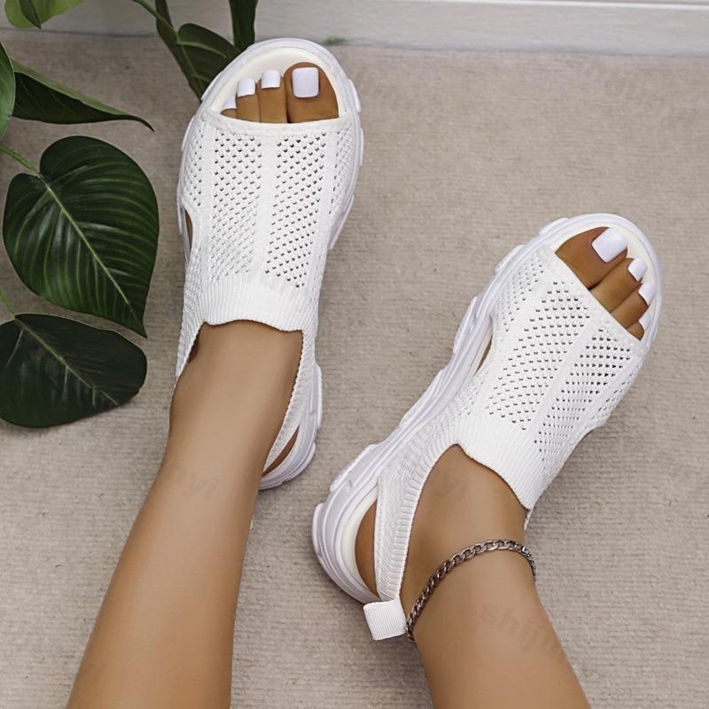 Fashion Summer Women Sport Sandals Mesh Height Increasing Thick Sole Fashion Women Sandals Anti Slip Outdoor Comfort Designer Sandalias