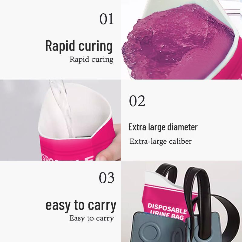 Trafik Sıkışıklıkları ve Seyahat İçin Taşınabilir Unisex 900cc Acil İdrar Torbası