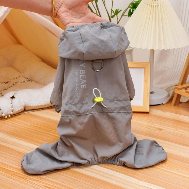 Windproof Dog Jumpsuits Jacket Autumn Dog Clothes Fashion Solid Pet Puppy Overalls Outdoor Cat Jumpsuits Pet Four Legged Clothes