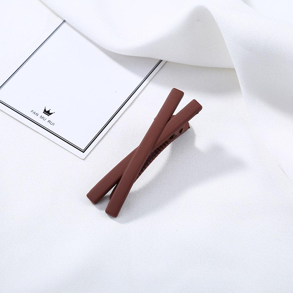 Women Girls Hair Clip Solid Color Cross Hairpin Hair Styling Tool Hair Accessories