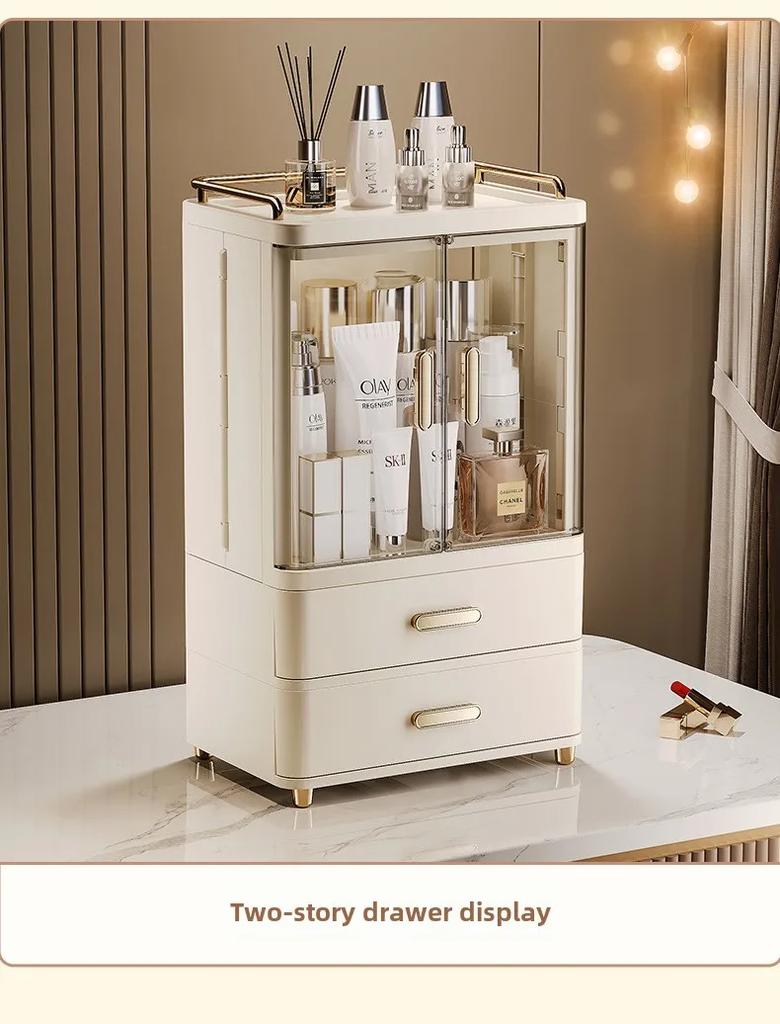 Opbergbox Cosmetica Bureau Grote Capaciteit Make-up Kwasten Stofrek Premium Huidverzorgingsproducten Opbergbox