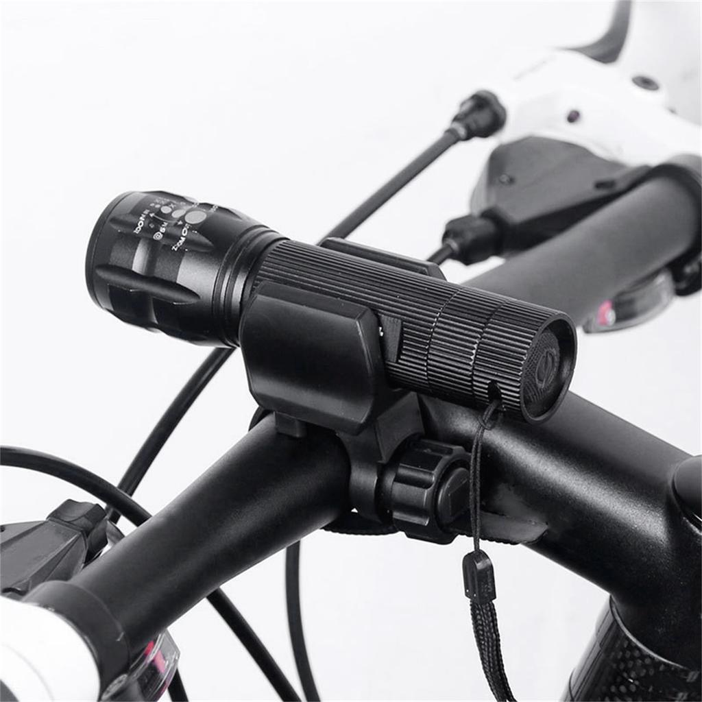 360 Degree Rotatable Bike Light Holder ABS Material Handlebar Mount For 1.5-4.5cm Diameter