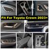 ABS Window Lift Button / Armrest Box / Air AC Vent Frame / Gear Shift Box Cover Trim Accessories For Toyota Crown 2024 2025