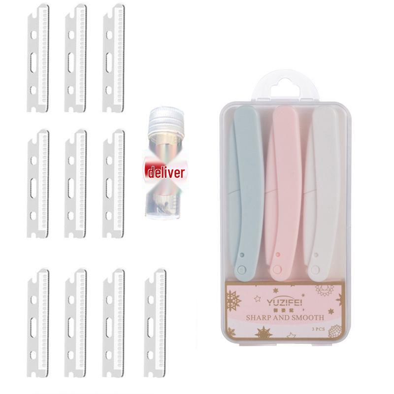 Safe Foldable Eyebrow Razor - Anti-Scratch Shaving & Trimming Tool for Beginners