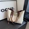Fashion handbag women's spring and summer new product retro rhombus woven shoulder large capacity versatile tote bag