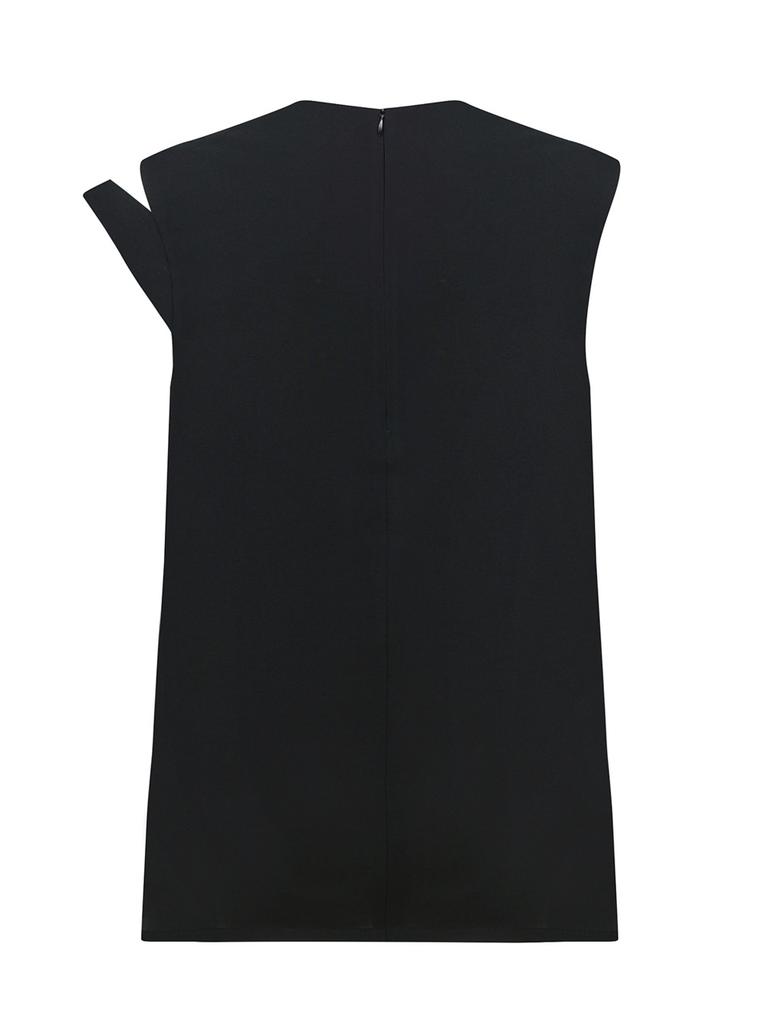 EJNOLEE Black Cutout Sleeveless Blouse