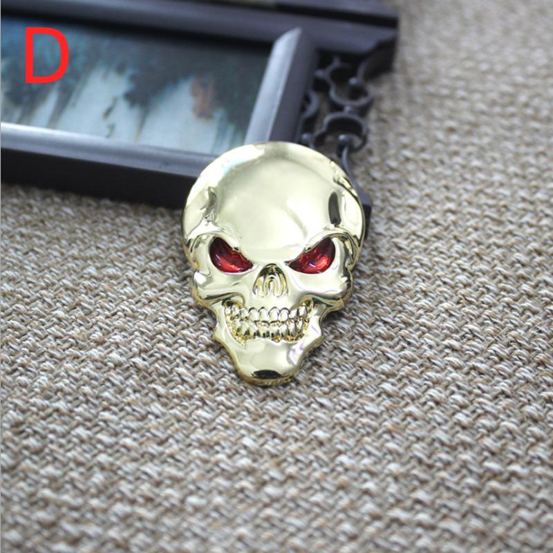 

1 шт. модный 3D череп из сплава цинка, металлическая автомобильная наклейка для автомобиля, логотип, череп, эмблема, значок, наклейки для стайлинга автомобиля D