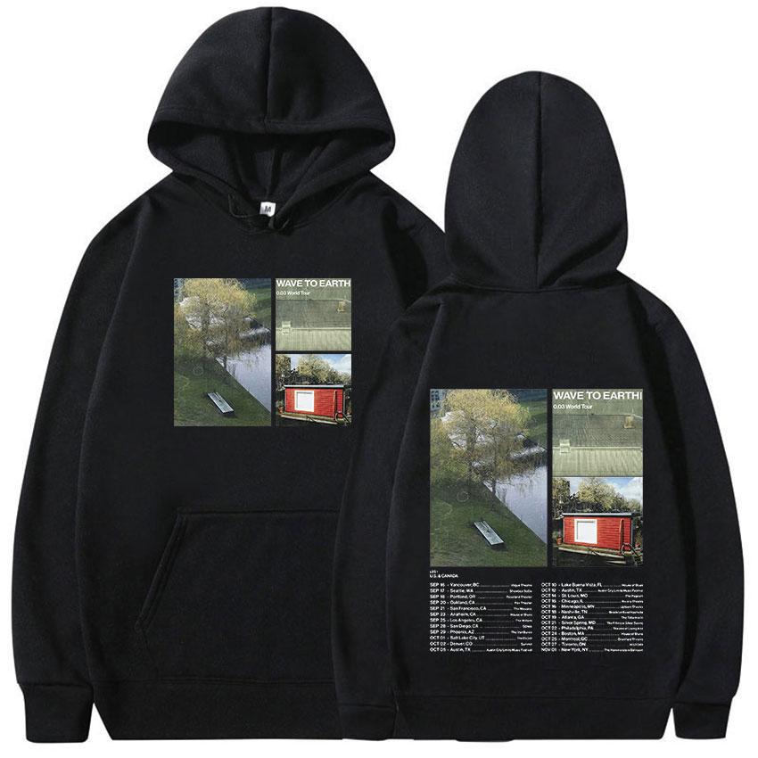 Vintage Wave To Earth Music Album Print Hoodie Men Fashion Harajuku Oversized Sweatshirt Unisex Hip Hop Pullover Clothing Hooded
