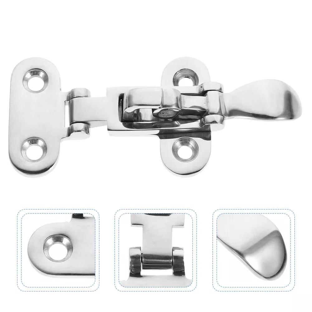 Schließfach Boots Tür Riegel Schloss Anti-Klappern Einfache Installation Halteklammer Marinequalität Teile Ersatz 110*50mm Silber