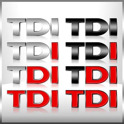 Creatieve 3D ABS TDI Letter Logo Embleem Auto Spatbord Zijkant Achterkant Kofferbak Badge Sticker Voor Golf 4 5 6 MK4 MK5 Passat Jetta Polo