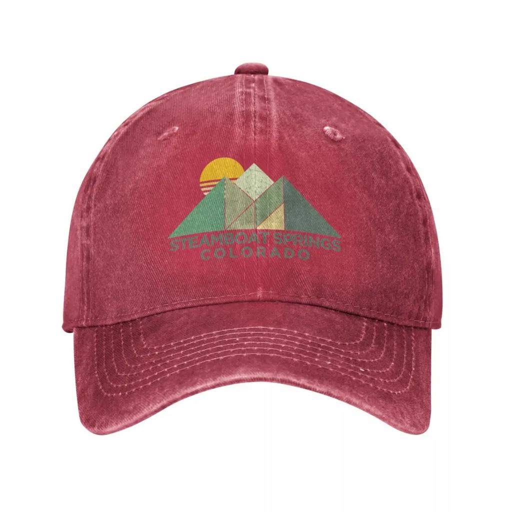 Retro Vintage Steamboat Springs Baseball Cap Fishing Hat Streetwear Snapback Cap Luxury Hat Unisex Hats Womens