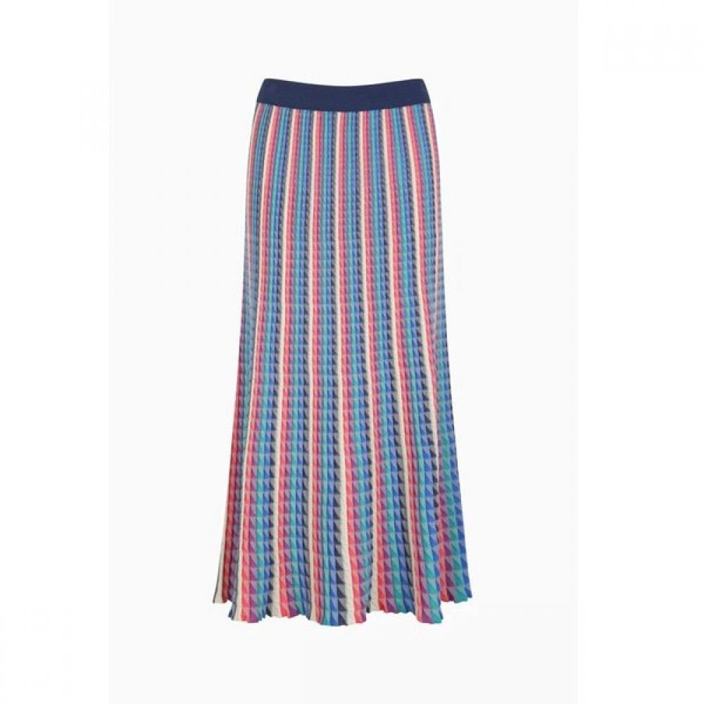Benetton Multi Stripe Knit Skirt Bask05611