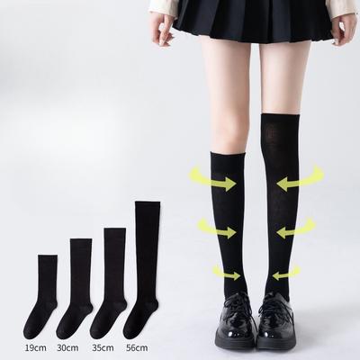 Dámske tenké jarné a letné priedušné polovičné ponožky, ktoré nepadajú, s elastickým tlakom na lýtka