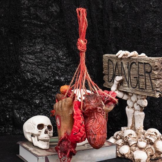1/8Pcs Halloween Hanging Human Body Parts Decoration Simulation Broken Hands Legs