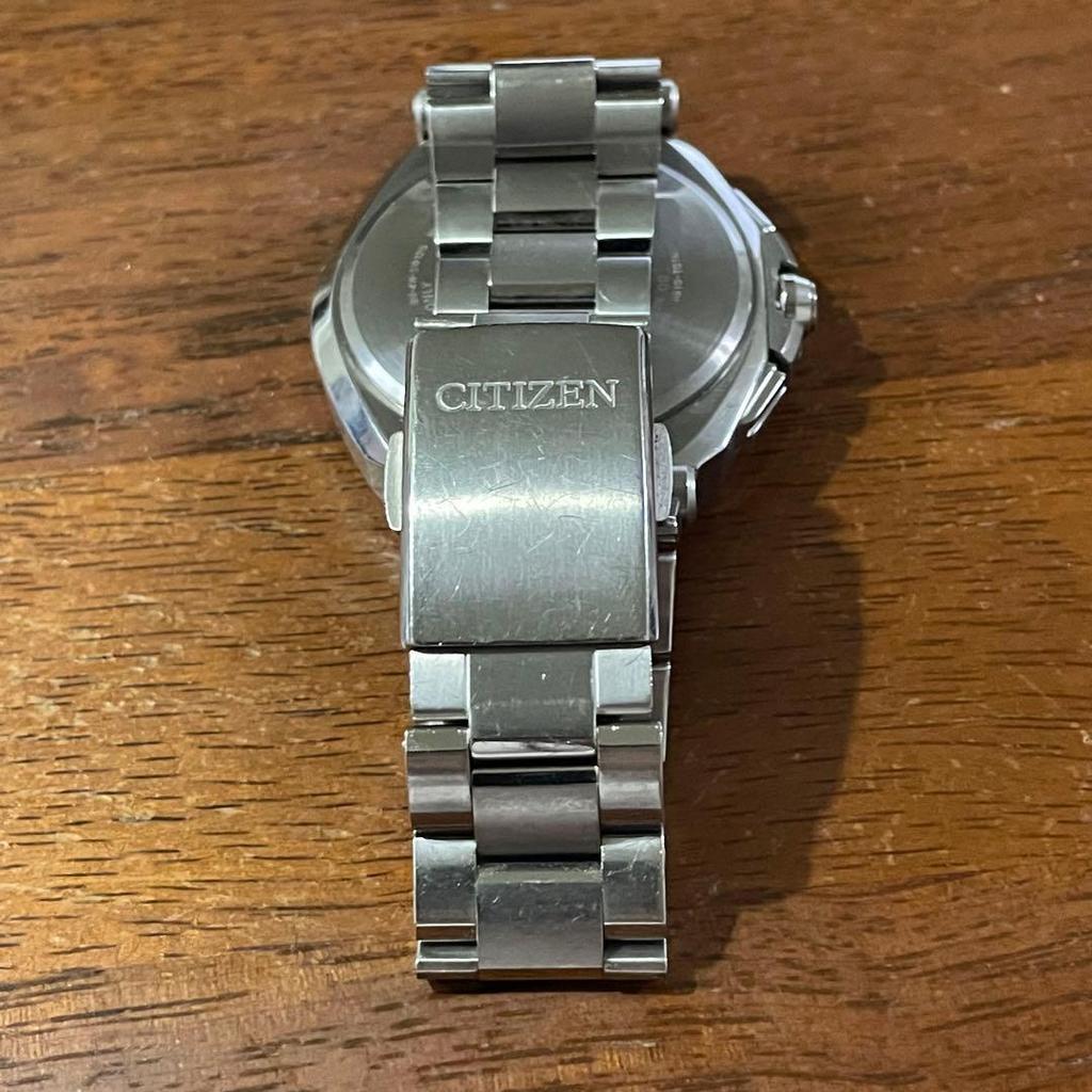 Used Citizen Atessa H610-T018050 Eco Drive Radio Titanium Men's