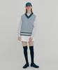 Clove [Fw21 Clove] Wool Cable Knit Vest (Blue)