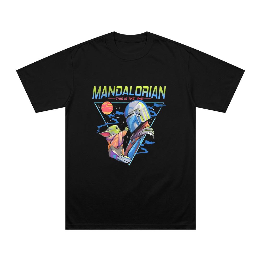 

The Mandalorian and Grogu Movie T Shirts Cotton Tees Women Men High Street O-neck Short Sleeve Casual T-shirts XS чёрный