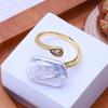 LSOOYH Natural Freshwater Big Baroque Pearl Rings For Women Classic Gold Silver Color Wedding Ring Anniversary Birthday Gifts