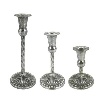 Metal Candle Holder Iron Candlestick Stable Base Vintage Candle Stick Holder for Fireplace Party Festival Wedding Decoration