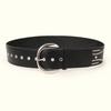 Wide Silver Belt for Women - Studded Faux Leather Punk Rock Waistband Vintage Y2K Bodycon Corset Belt