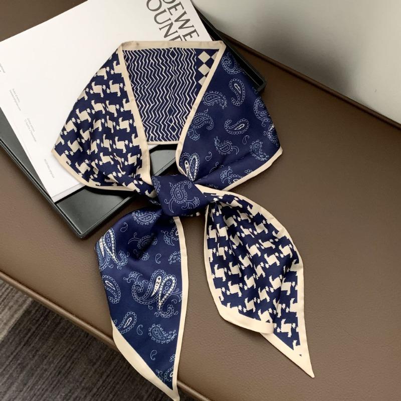 Silk Scarf, Long Strip, Versatile Shirt, Neck Protection, Scarf, Silk Scarf, Multi-purpose Headscarf, Headband, Hair Tie, Decorative Waist Belt.