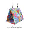 Colorful Canvas Parrot Nest Hammock Triangular Shape Hanging Bird Cave Bird Bed Tent  For Lovebird