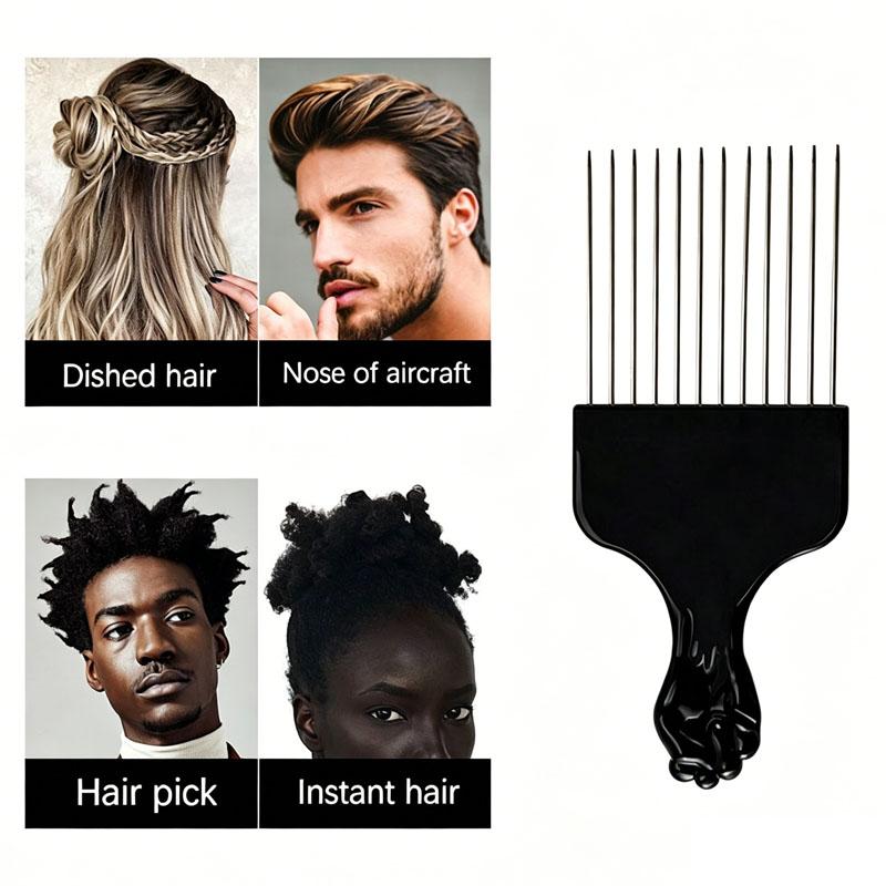 New Professional Barber Comb Pick Hair Wide Teeth Afro Texture Comb Metal Salon Comb SZI15