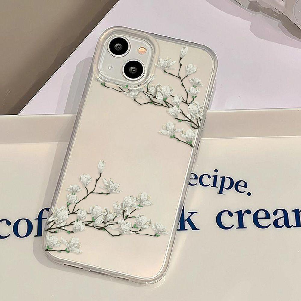 Small fresh flowers are suitable for iPhone17promax Apple 17 matte large hole mobile phone case 16/15 anti-drop 13.