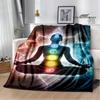 3D Chakra Printed Blankets Warm Flannel Blankets Soft and Comfortable Blanket Bed Linings Blankets for Beds Birthday Gift