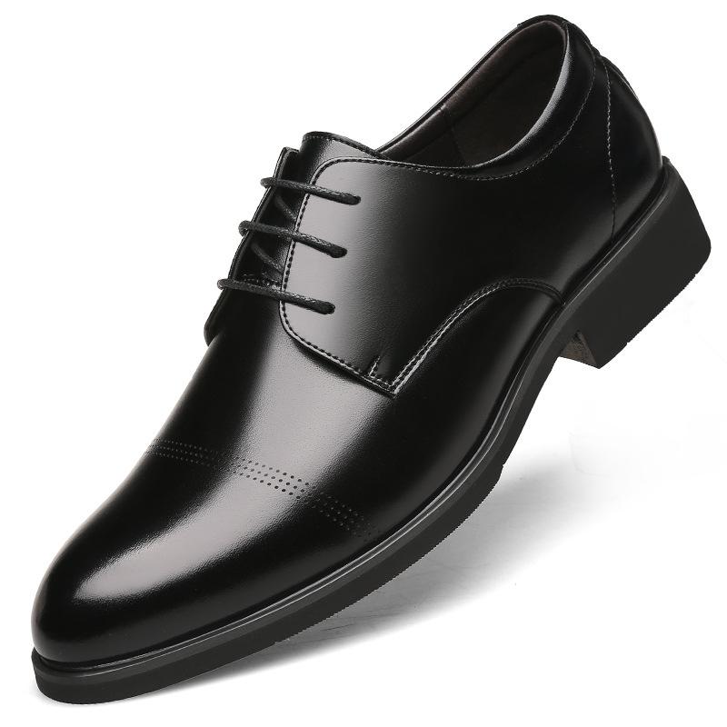 Fashion Elevator Shoes Men's Dress Shoes Black Leather Men Heighten Formal Shoes Casual Business Men Suit Shoes Large Size 37-46