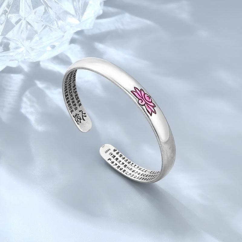 2023 Retro Lotus Heart Sutra Women s Bracelet - Ancient Style Jewelry
