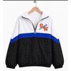 Womens Streetwear Zip-Up Stand Collar Sweatshirt 3D Digital Print Loose Fit Casual Top