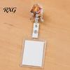 Cute Badge Reel Nurse Reel, Funny Retractable Glitter Acrylic Name Tag Holder with Bow Clip, Sparkly ID Card for Teachers Student Staffs