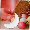 SHINEOFI 10pcs Moon Shaped Foam Christmas Tree Ornaments Unfinished Craft Adornments for Holiday Decor for Projects Arts and Crafts and Festive