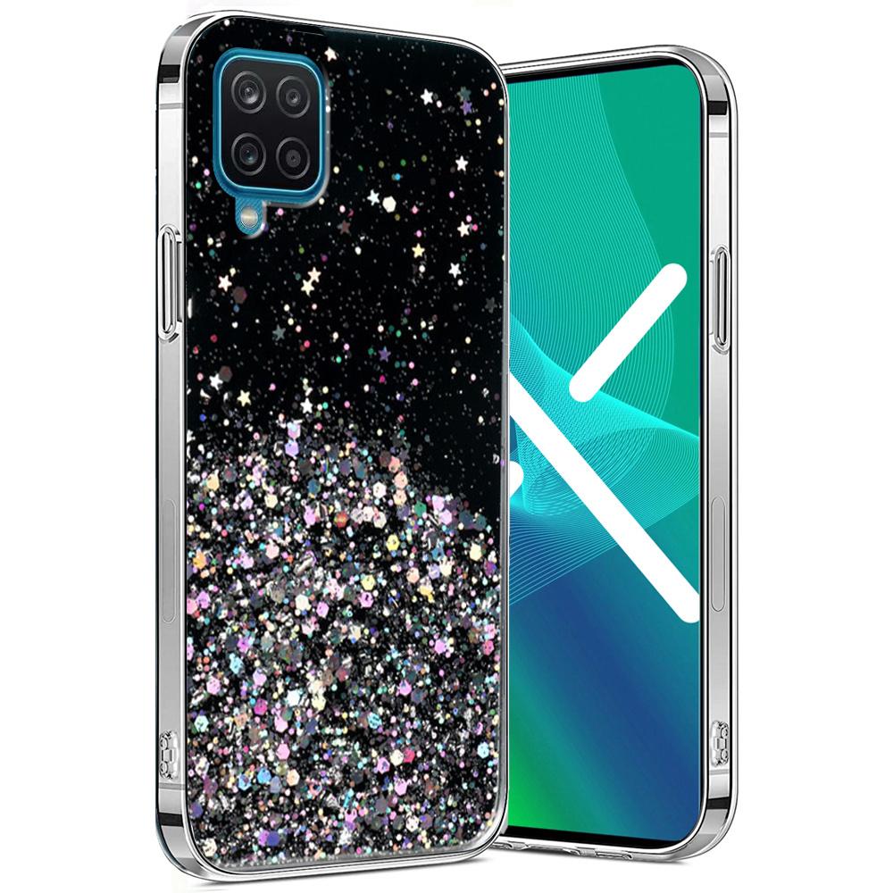 Case for Samsung Galaxy A12 / M12 / A12 2021, Glittery, Black