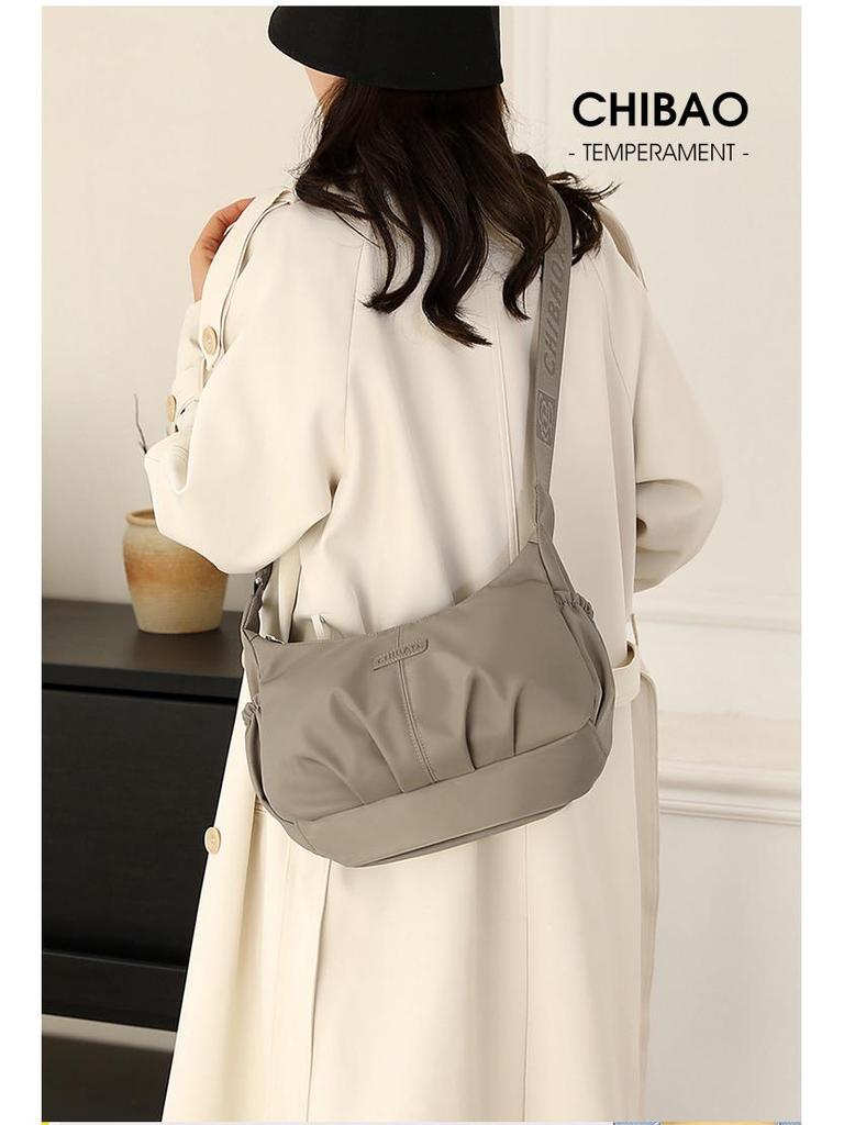 Trendy Women's Nylon Cloud Dumpling Crossbody Shoulder Bag - Large Capacity Casual Design