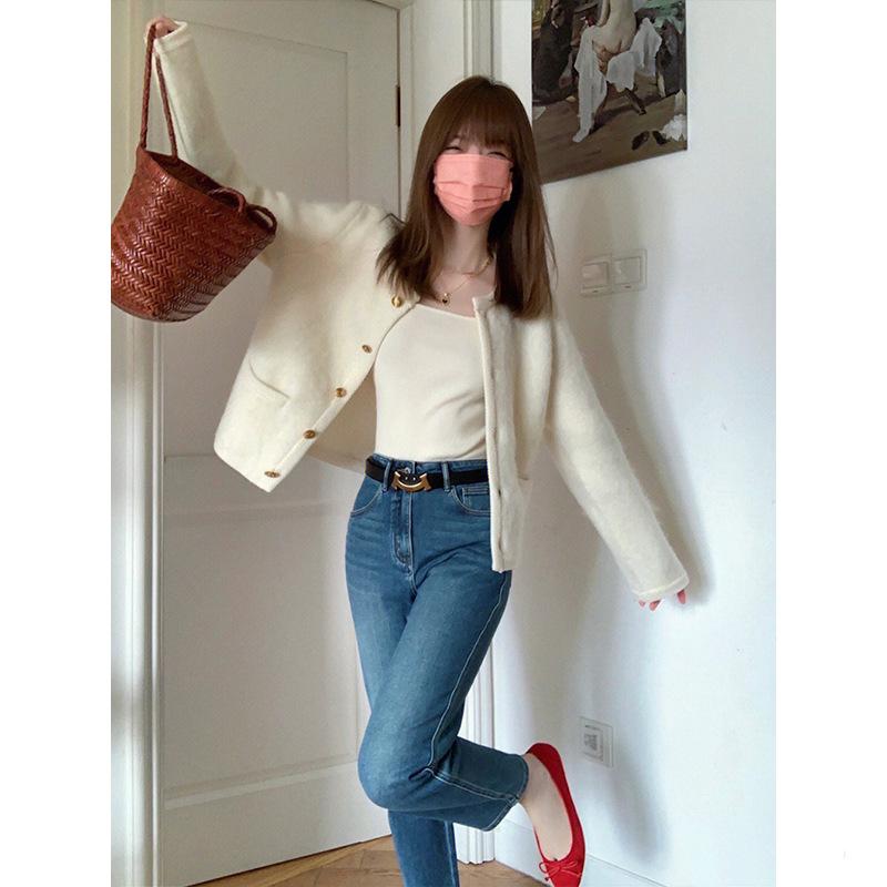 Women's Knitted Cardigan Sweater Spring and Autumn Casual Jacket Top