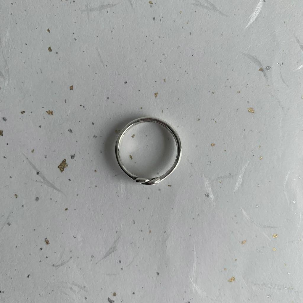 Used Made in Mexico Silver Knot Ring No. 11 Women's Ring Elegant