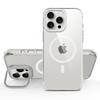 For iPhone 16 Pro Magnetic Case Shockproof TPU+PC Phone Back Cover with Metal Lens Kickstand