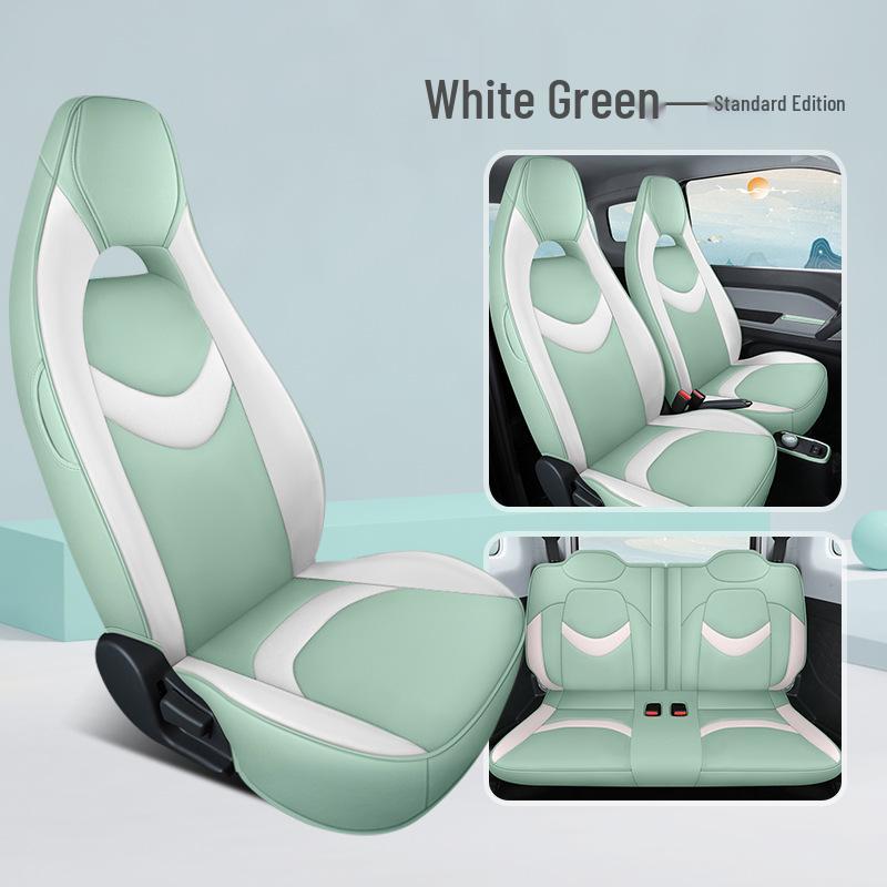 All-Season Chery QQ Ice Cream Car Seat Covers: Full Coverage Waffle Cone Milkshake Design