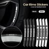 4Pcs Car Wheel Hub Edge Sticker Aluminium Emblem T Stickers For Nissan Qashqai Juke Pulsar Sentra Altima Patrol Micra Rogue Almera